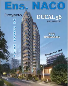 Exclusiva torre de apartamentos en naco de 2 y 3 habs. torre ducal 56…