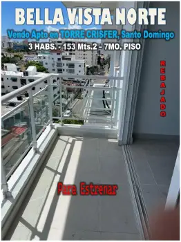 Vendo apto para estrenar en bella vista norte con vista al mar 153 mts