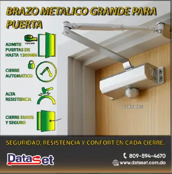 brazo metálico grande para puertas