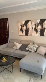 3 habitaciones amueblado piantini