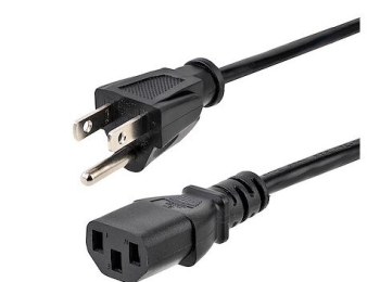 Cable de alimentación us plug de 6ft 3 clavijas a conector hembra de 3