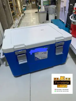 Neverita de 65l azul y blanca