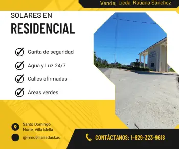 Solares de 205 mts2. con bono de 500 block.