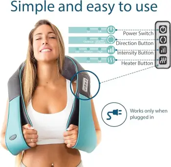 Masajeador shiatsu de cuello y espalda con calor