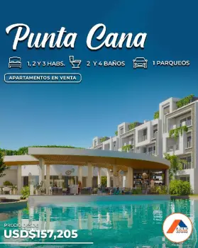 Complejo de apartamentos en venta con playa privada en punta cana