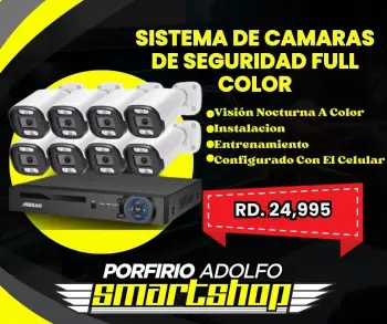 Sistema de 8 camaras con sensores de movimientos y vision nocturna a c