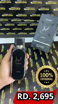 Perfume arabe original hayaati black de lattafa en la vega