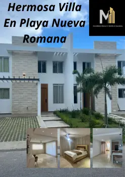 Vendo hermosa villa en playa nueva romana