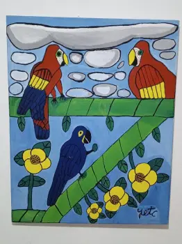 Pintura la guacamayo en estados unidos pintor yeyson toletino
