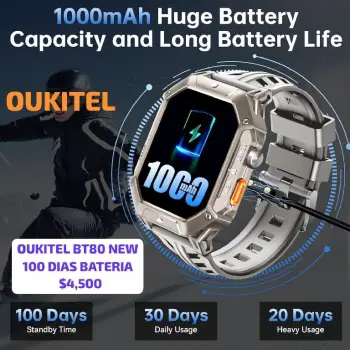 Reloj oukitel bt80 el mejor smart watch 4500
