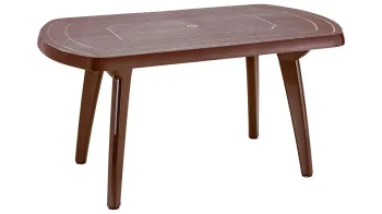 Se vende mesa plastica  ovalada rimax de 6 sillas nueva