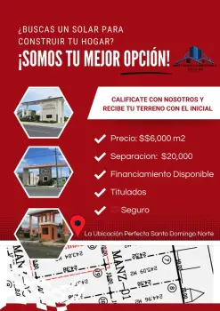 Adquiere tu solar hoy en excelente residecial privado