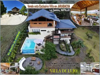Vendo exclusiva villa amueblada en jarabacoa 678 mts.2 en el sector la