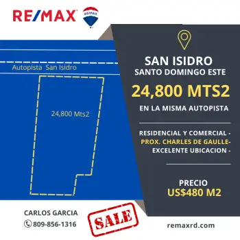 Solar venta en la misma autopista san isidro proximo av. charles de ga