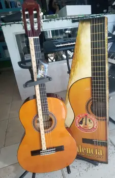 Guitarra valencia acústica con su  forro