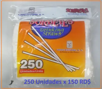 Sorbetes plásticos para bebidas
