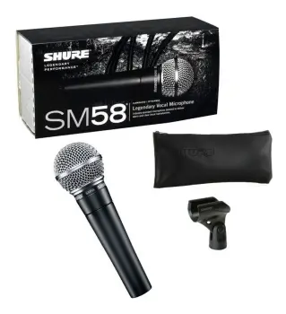 Micrófono sm58 shure es alámbrico  en santo domingo dn