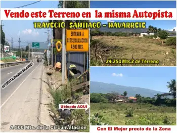 Se vende 24250 mts.2 de terreno en la autopista santiago–navarrete pre
