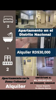 ????alquiler de apartamento en el distrito nacional en la zona colonia