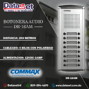 Botonera de audio dr-16am de commax