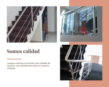 Escaleras con acero y cristal instalacion en 1 dia