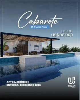 Apartamentos estudio desde us86.000 en cabarete puerto plata