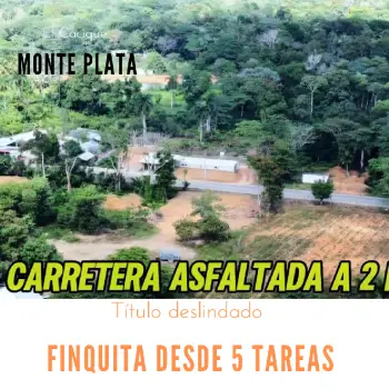 Venta de finquita desde 5 tareas en el cacique de monte plata