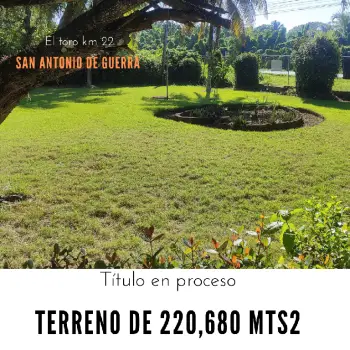 Terreno de 220680 mts2 ideal para cualquier tipo de productos en san a