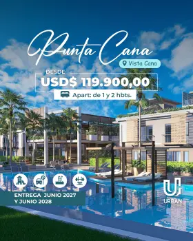 Apartamentos de 1  2 habitaciones en vistacana punta cana