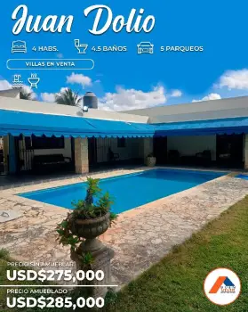 Villa amueblada en punta cana