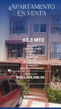 Apartamento de 3 habitaciones pablo mella ii
