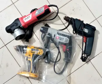 Lote de 4 herramientas nuevas 2 taladros alambricos 1 taladro inlambri