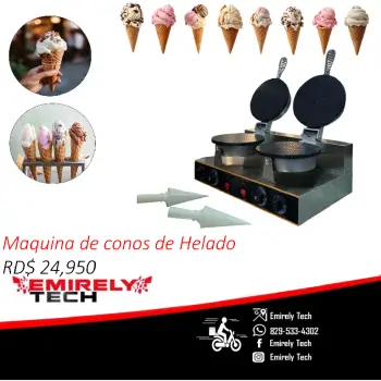 Maquina para hacer conos de helados gofres wafflera de conos de helado