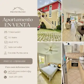 Vendo inmueble en cocotal punta cana.