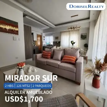 Alquiler de apartamento amueblado en mirador sur