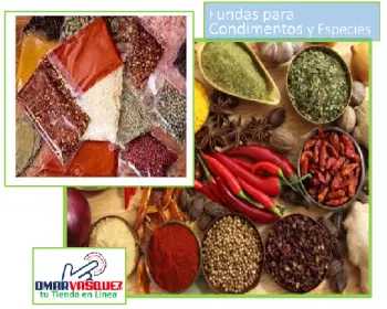 Fundas plásticas para condimentos y especies