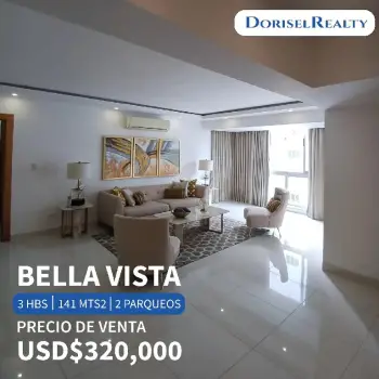 Venta de hermoso apartamento en bella vista