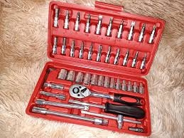 Set completo de llaves de tubo de 46 piezas