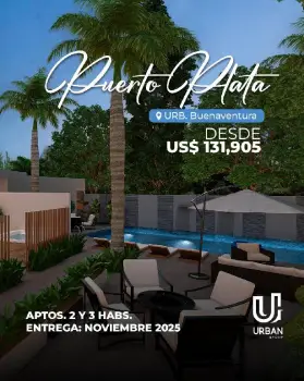 Apartamentos de 2  3 habitaciones en puerto plata
