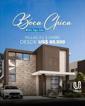 Villas de 2 y 3 habitaciones en boca chica