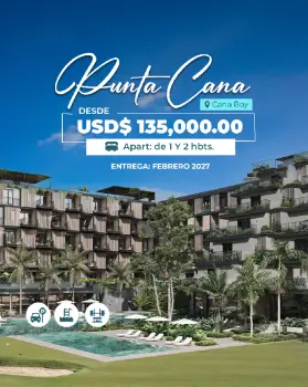 Apartamentos de 1  2 habitaciones en punta cana