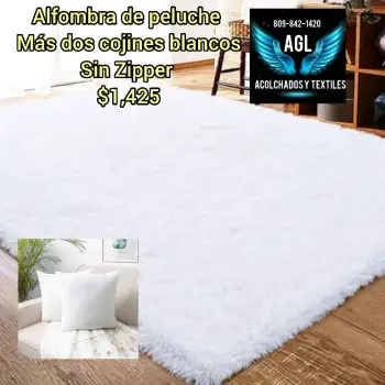Alfombra de peluche 220 cm mÁs dos cojines rellenos