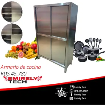 Gabinete tipo armario de cocina industrial