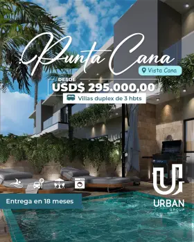 Villas duplex de 3 habitaciones en punta cana