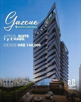 Apartamentos suite 1 y 2 habitaciones en gazcue