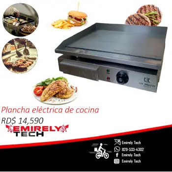 Plancha electrica de cocina comercial parrilla electrica