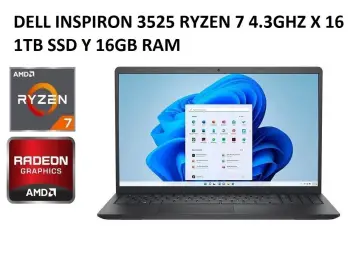 Laptop dell inspiron 15 3525 ryzen 7 7730u 16gb ddr4 y 1tb ssd fhd 108