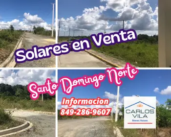 Solares en venta en santo domingo norte