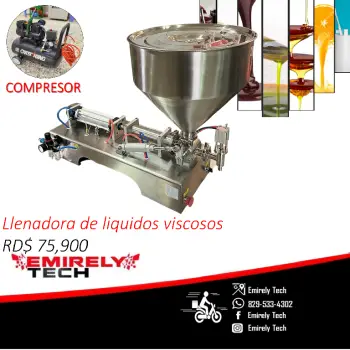 Llenadora automatica de liquidos viscosos shampoo miel jugo aceite sal