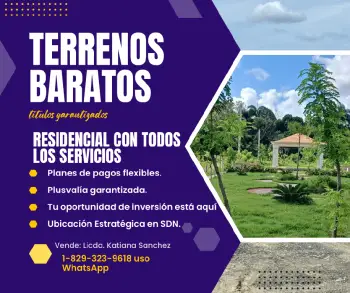 Terrenos económicos fiados y con las mejores facilidades!